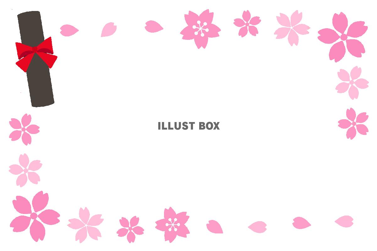 卒業証書さくらフレーム　透過png