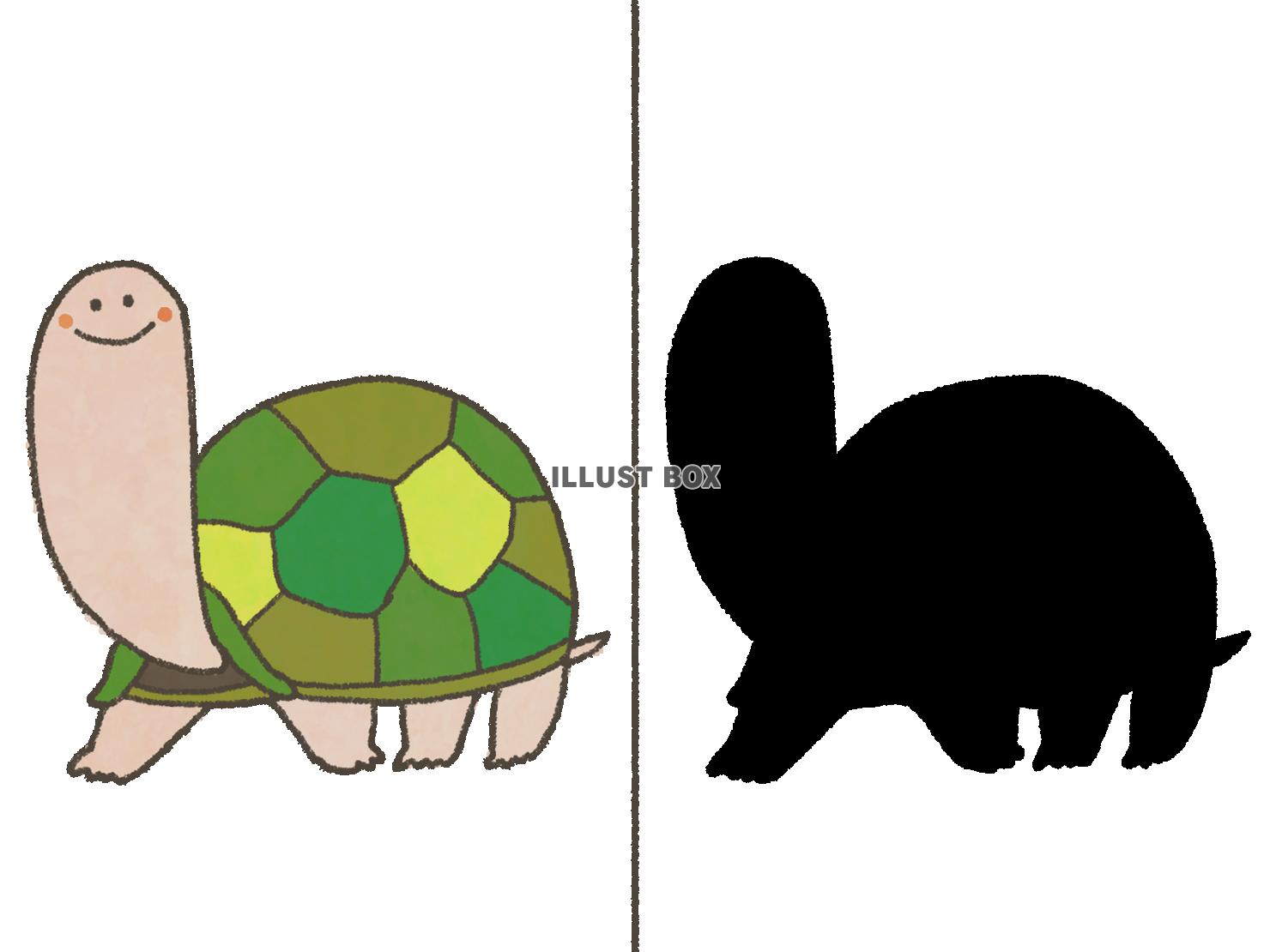 シルエットクイズ〜かめ〜（png)