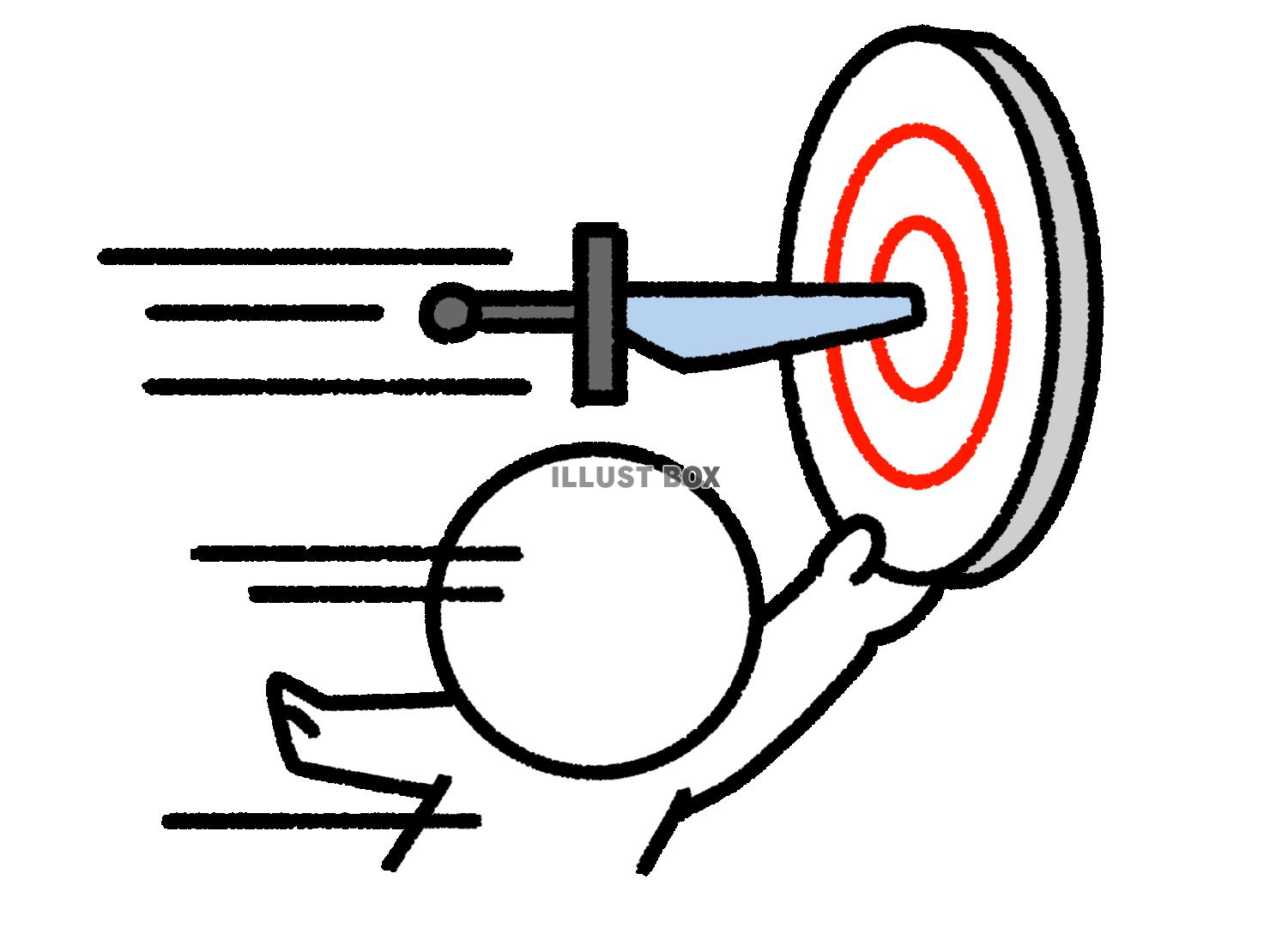 的を移動させる棒人間