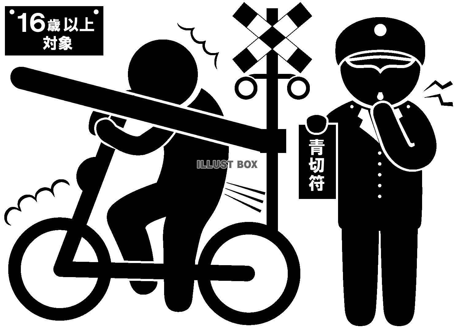 自転車-青切符-踏切侵入