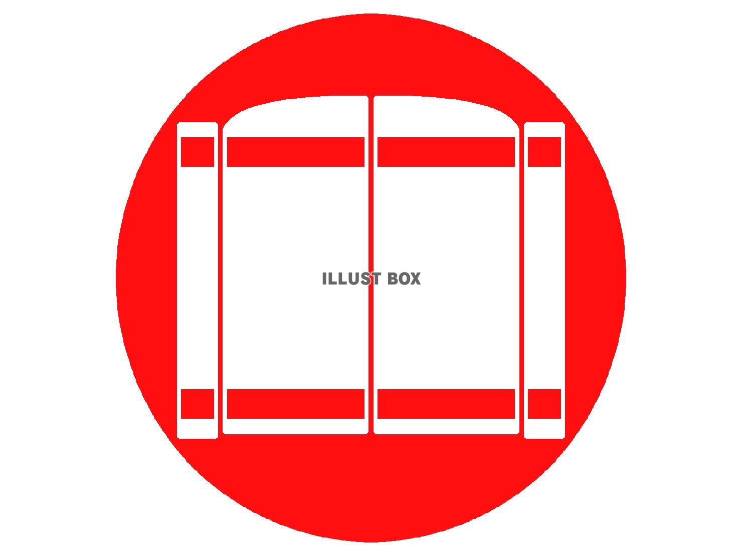 赤色の門のシルエット