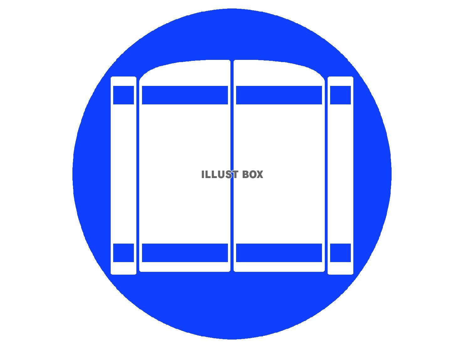 青色の門のシルエット