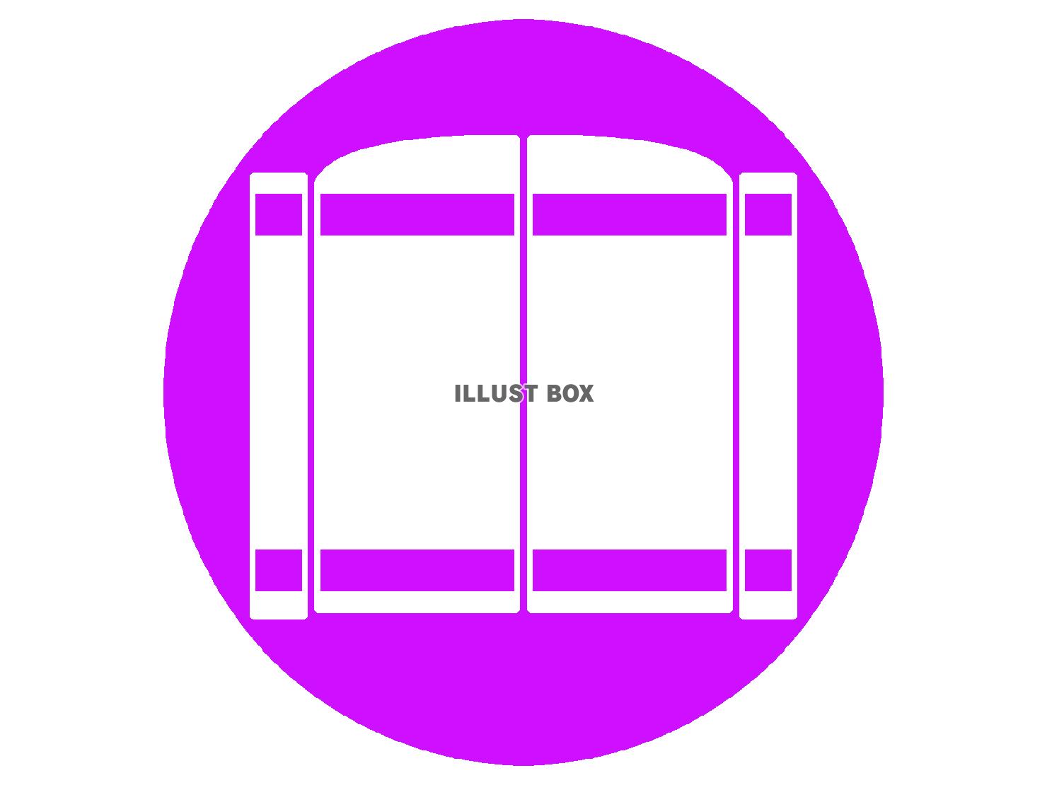 紫色の門のシルエット