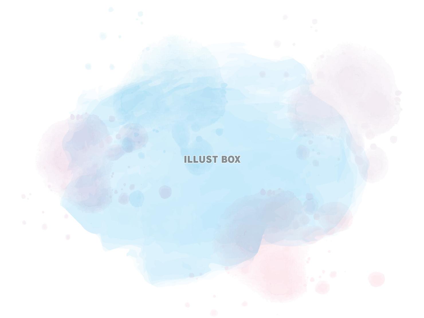 絵の具で描いたような水彩背景（ブルー）