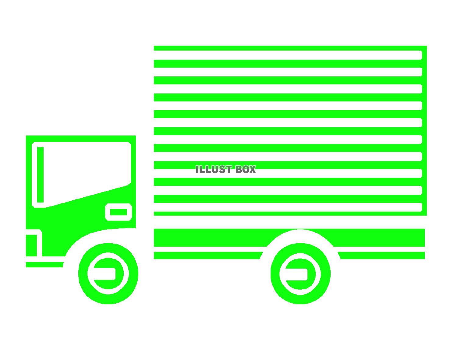 緑色のトラックのシルエット