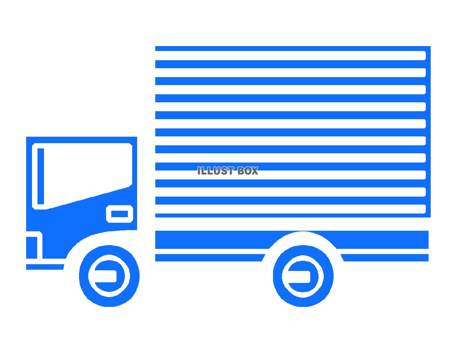 青色のトラックのシルエット