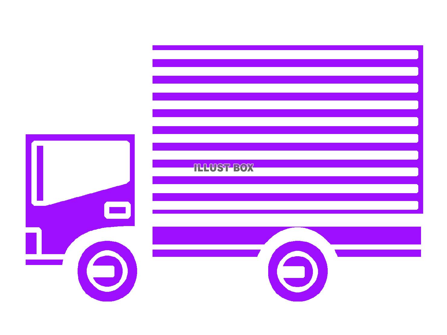 紫色のトラックのシルエット