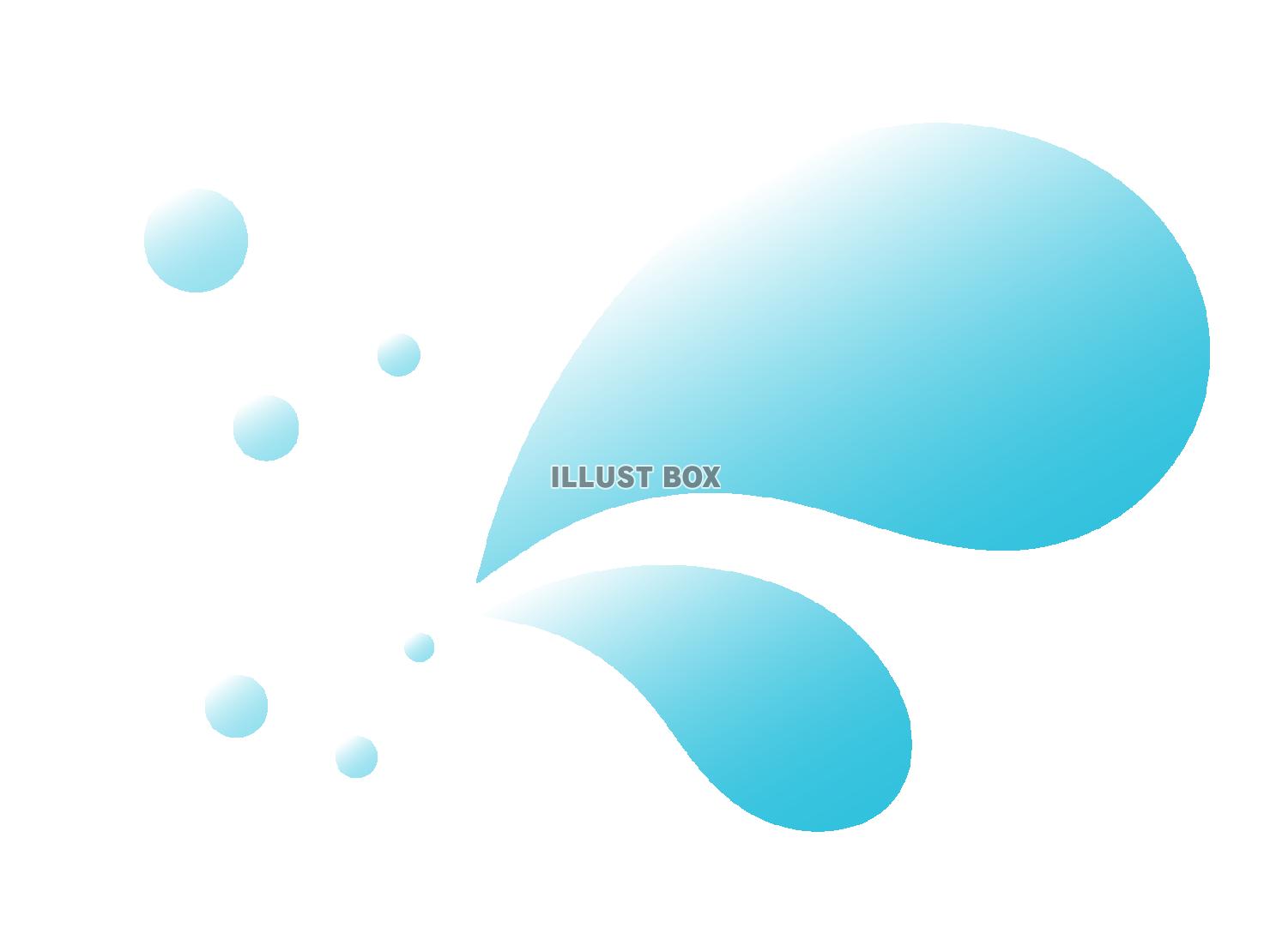 ソフトなグラデーションの水しぶきのイラスト