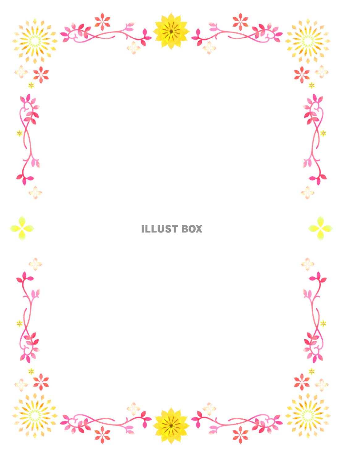 花と植物の装飾フレーム