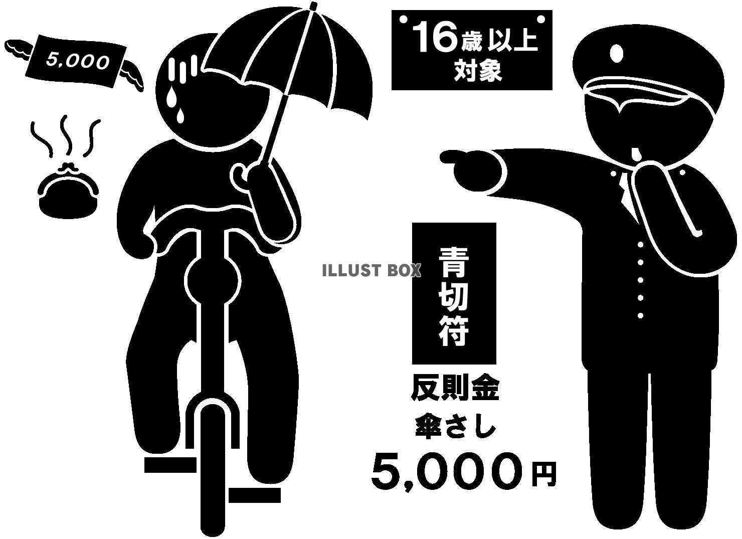自転車-反則金-傘