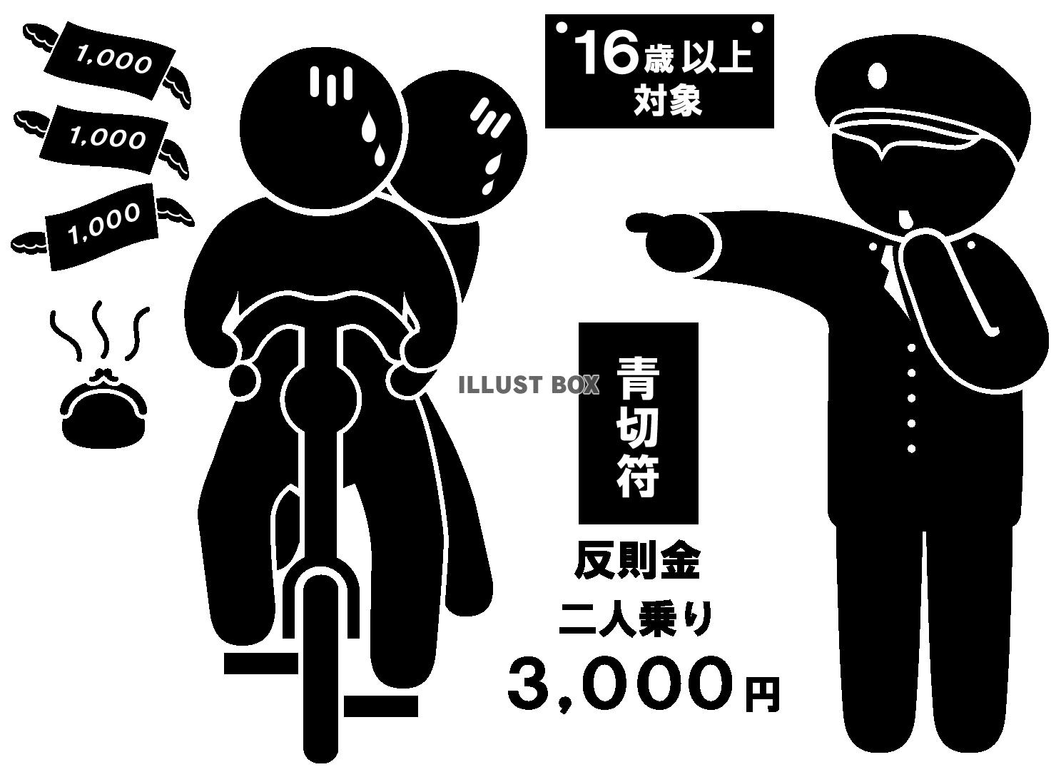 自転車-罰金-二人乗り