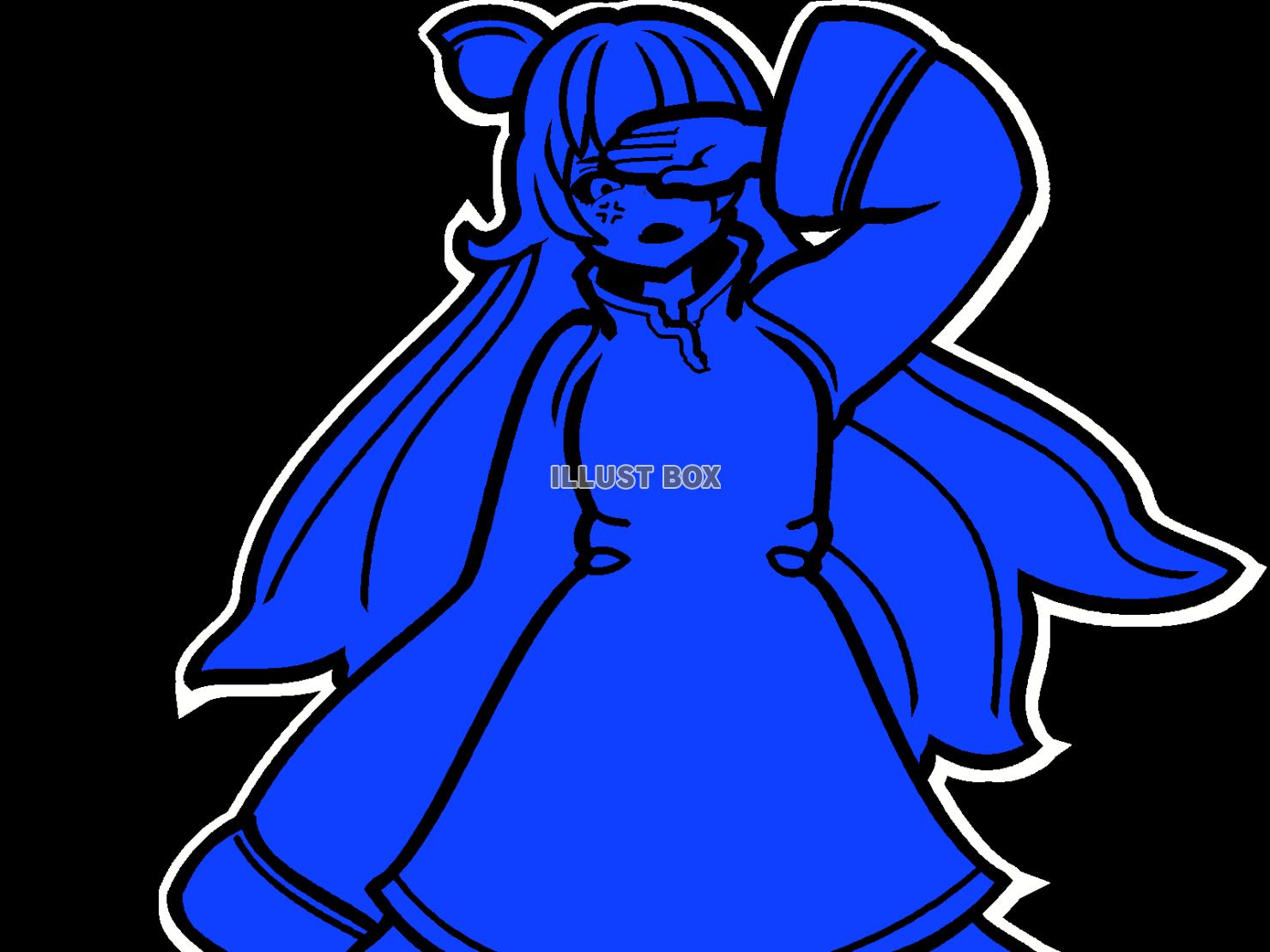 青色の憤怒する魔王少女