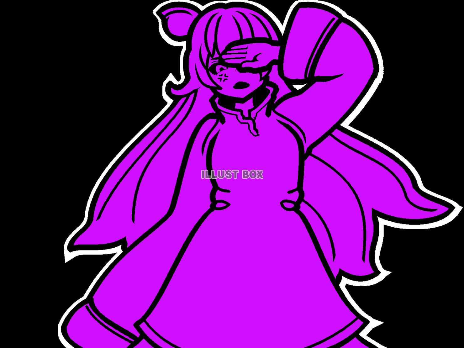 紫色の憤怒する魔王少女