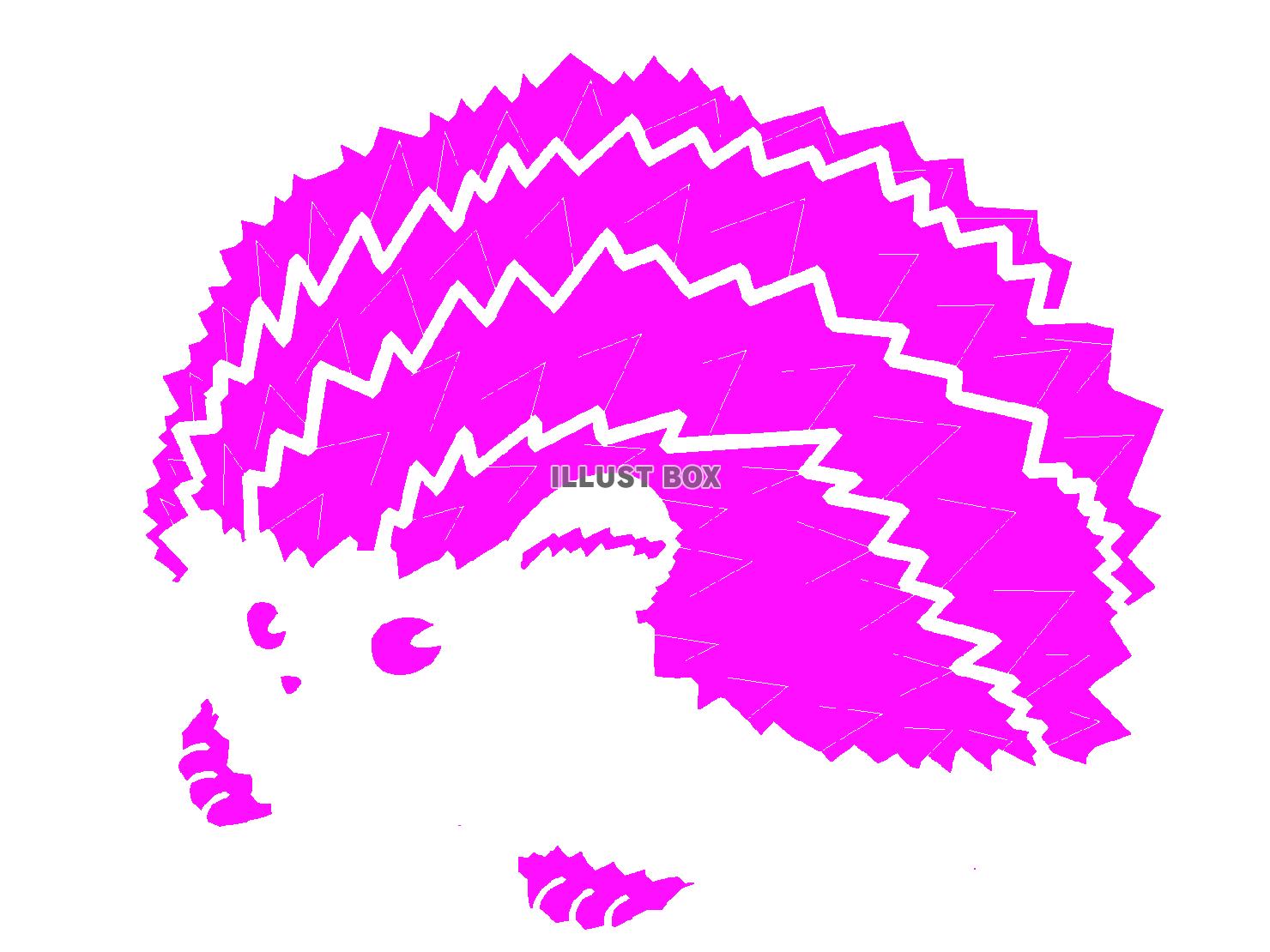 紫色のハリネズミのシルエット