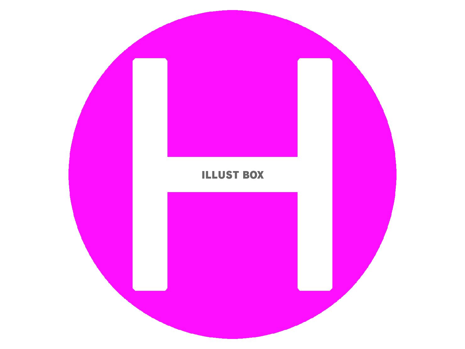 紫色のヘリポートの表示シルエット