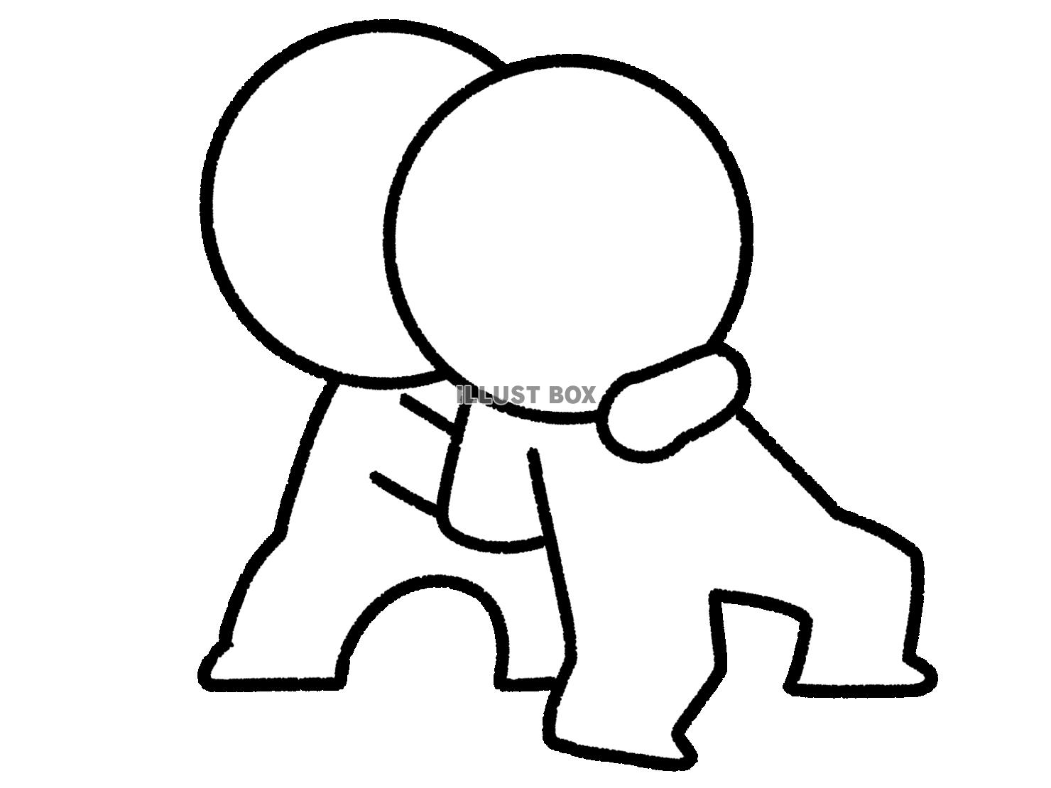 武術で人を動けなくする棒人間