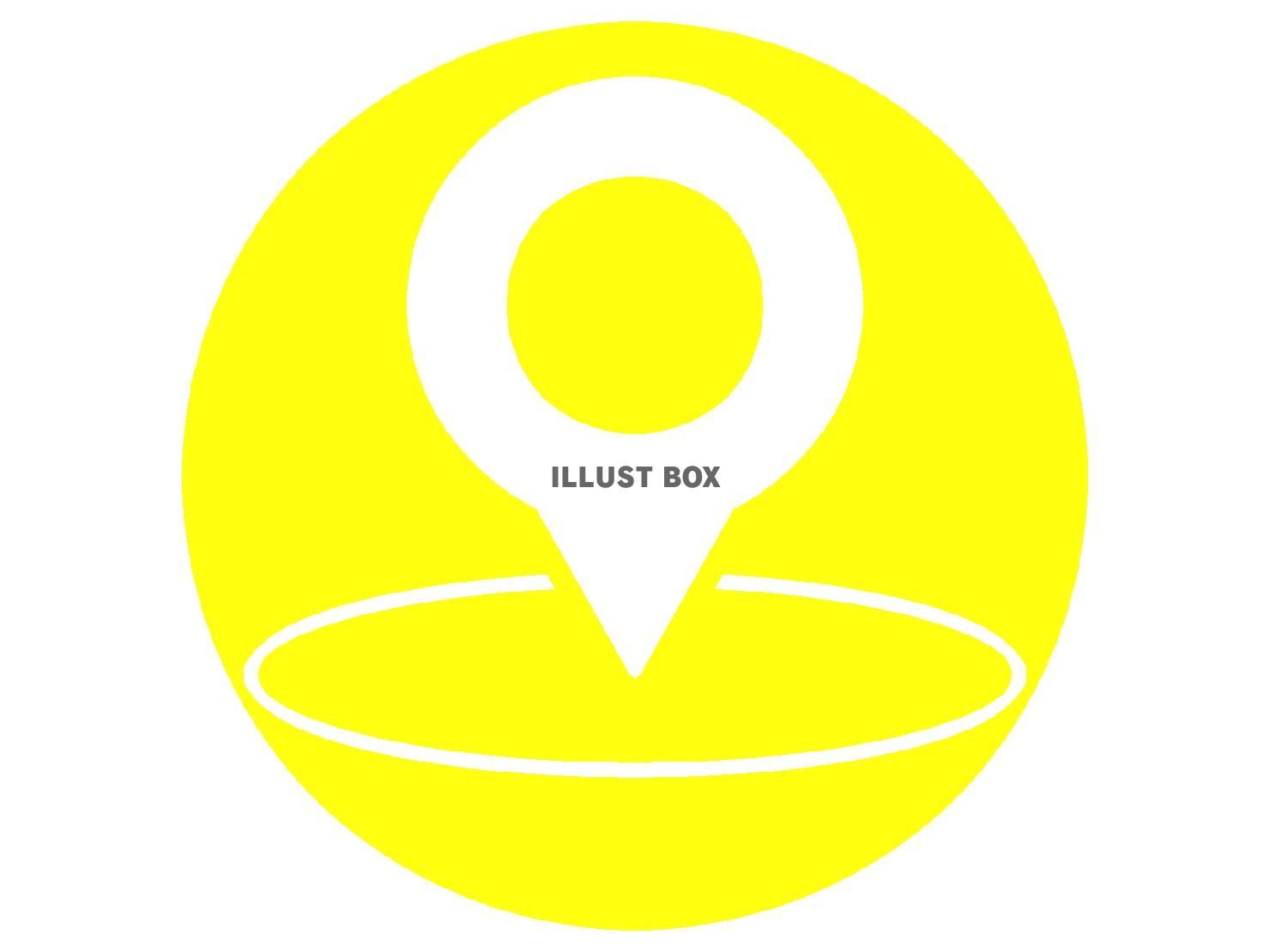 黄色の地図のアイコンシルエット