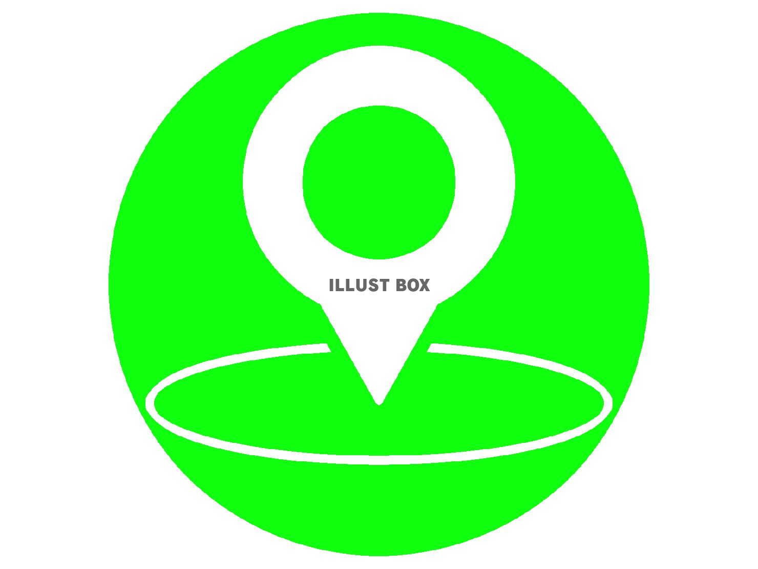 緑色の地図のアイコンシルエット