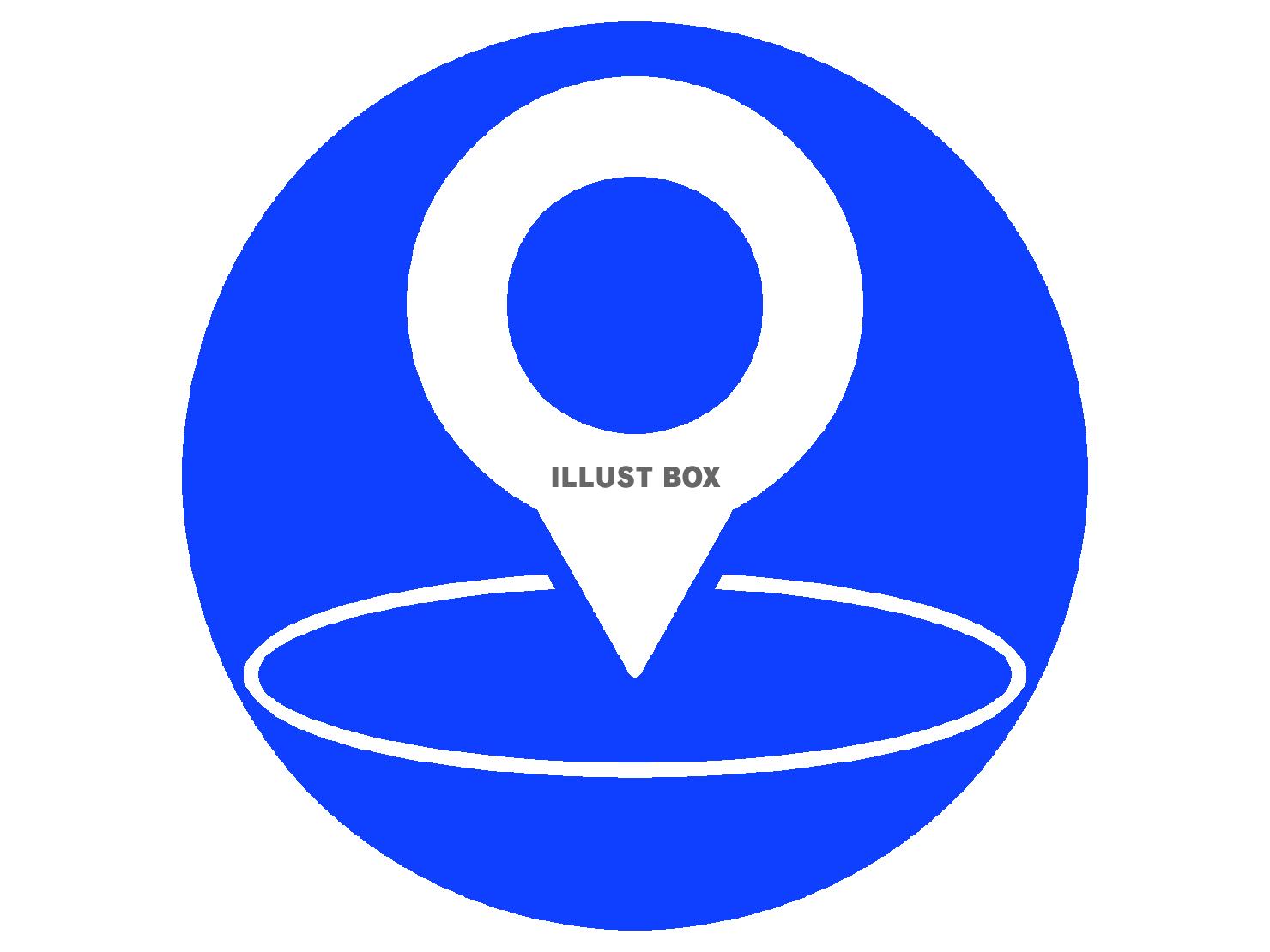 青色の地図のアイコンシルエット