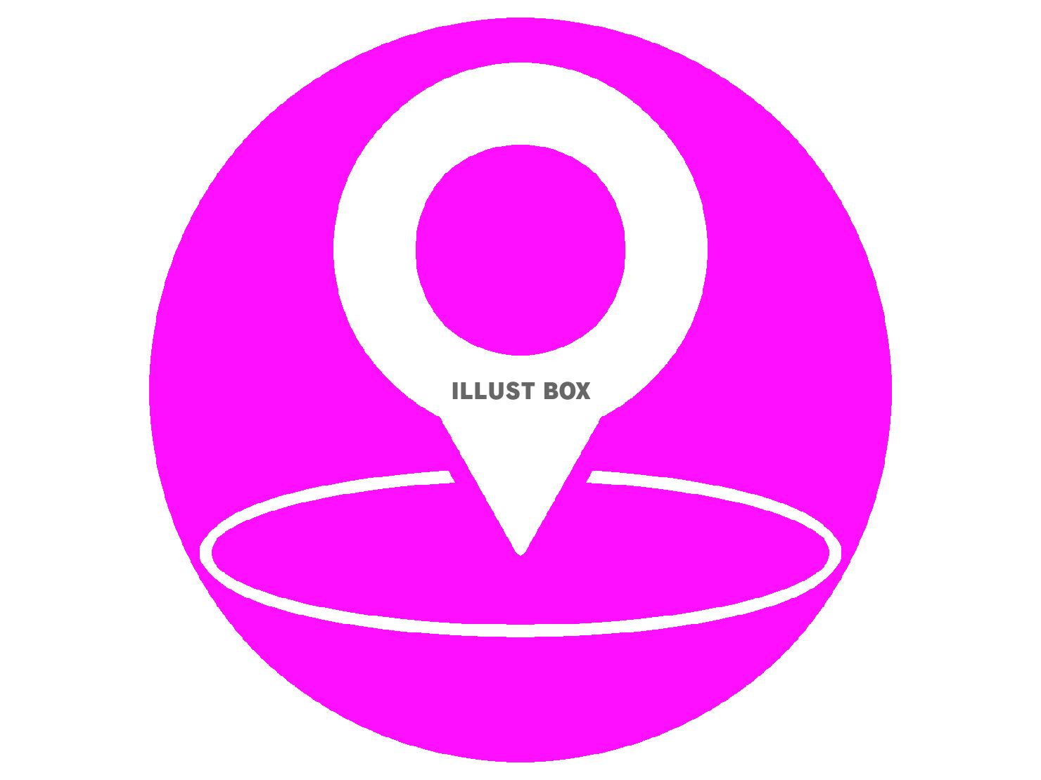 紫色の地図のアイコンシルエット