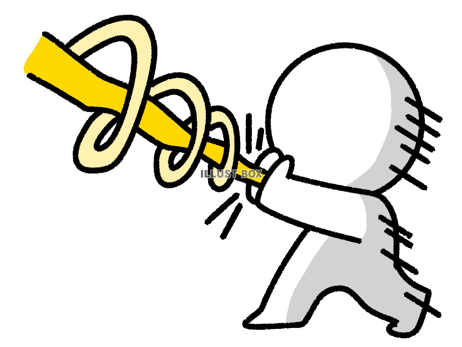 強烈なビームを放つ棒人間