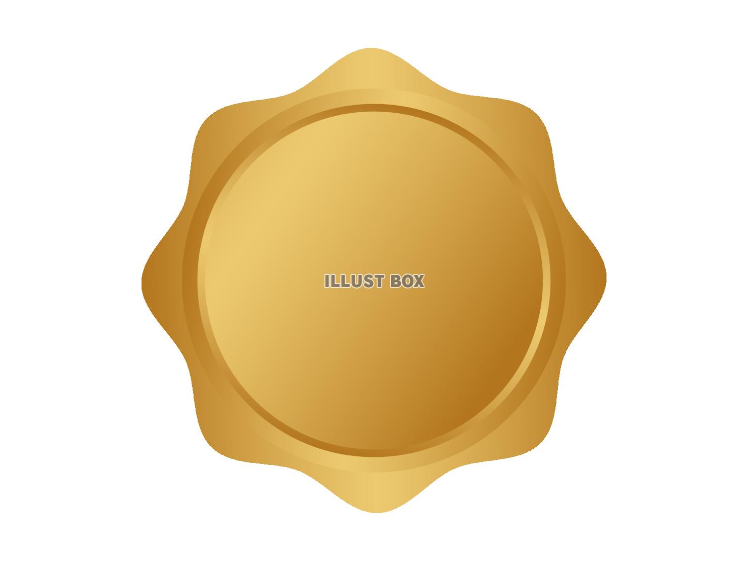 シンプルなメダルイラスト