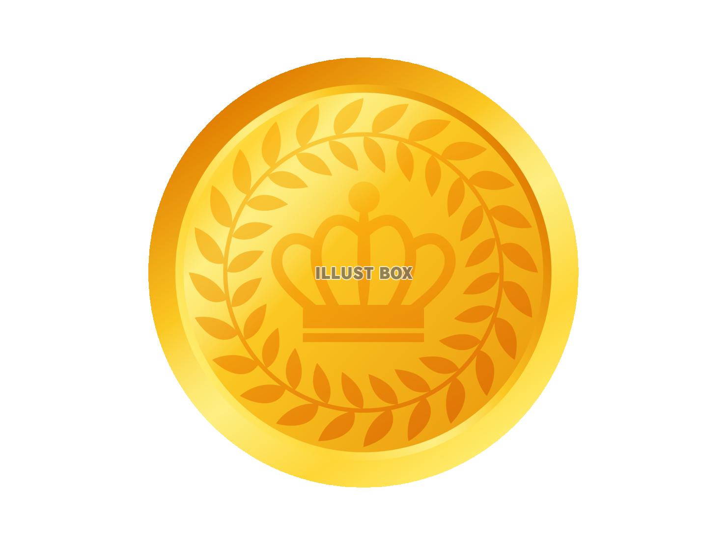 シンプルなメダルのイラスト