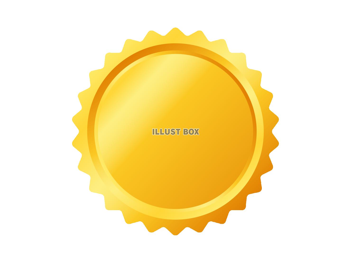 シンプルなメダルのイラスト