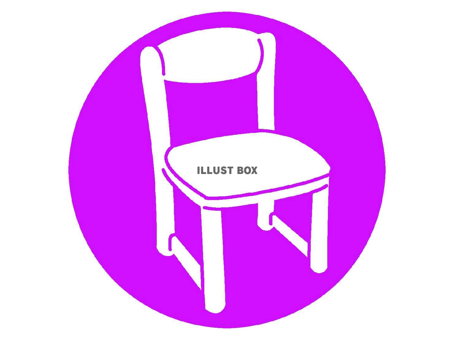 紫色の椅子のシルエット