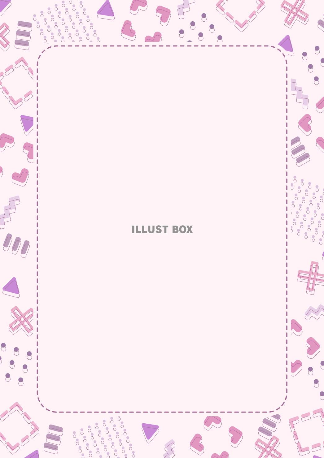 ランダムパターンのかわいいフレーム