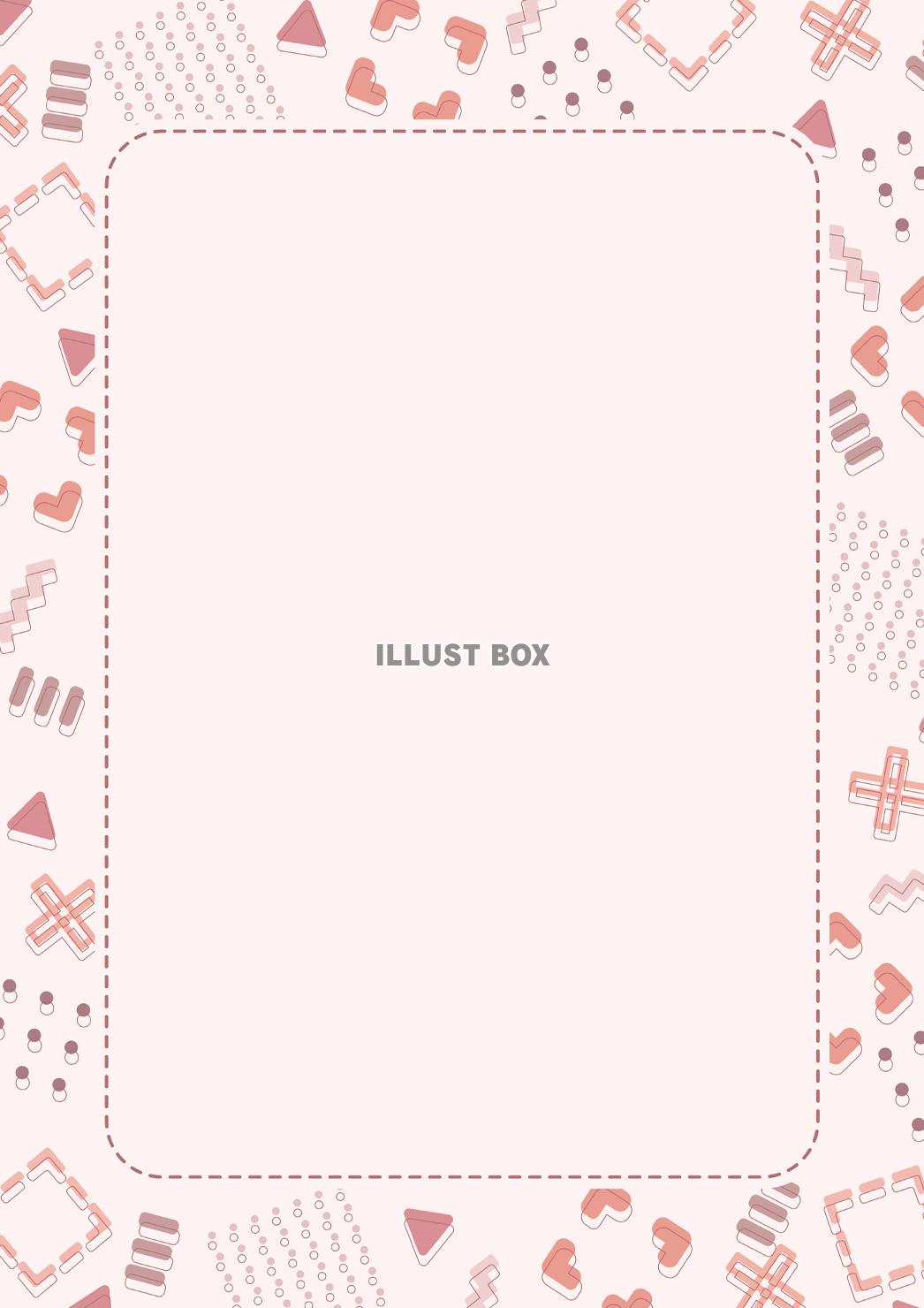 ランダムパターンのかわいいフレーム