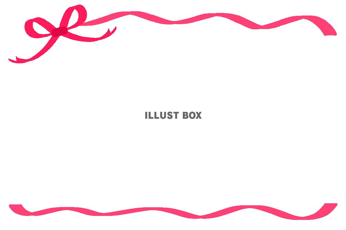 赤いリボンフレーム　透過png