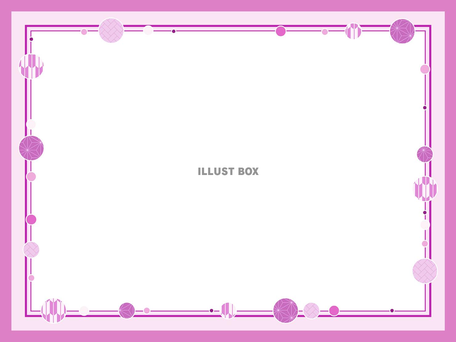 かわいい和風装飾のフレーム