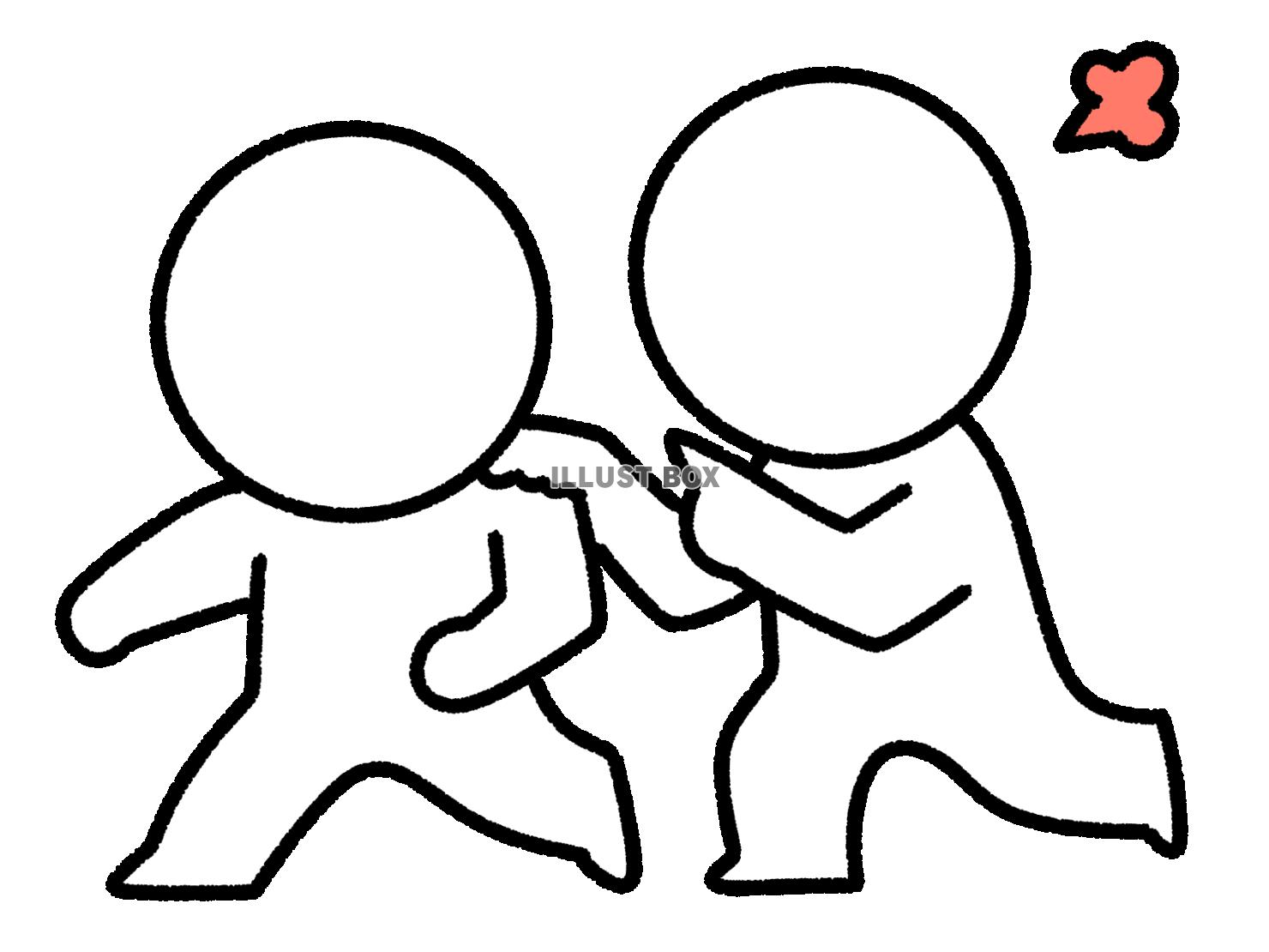 捕まえて説教する棒人間