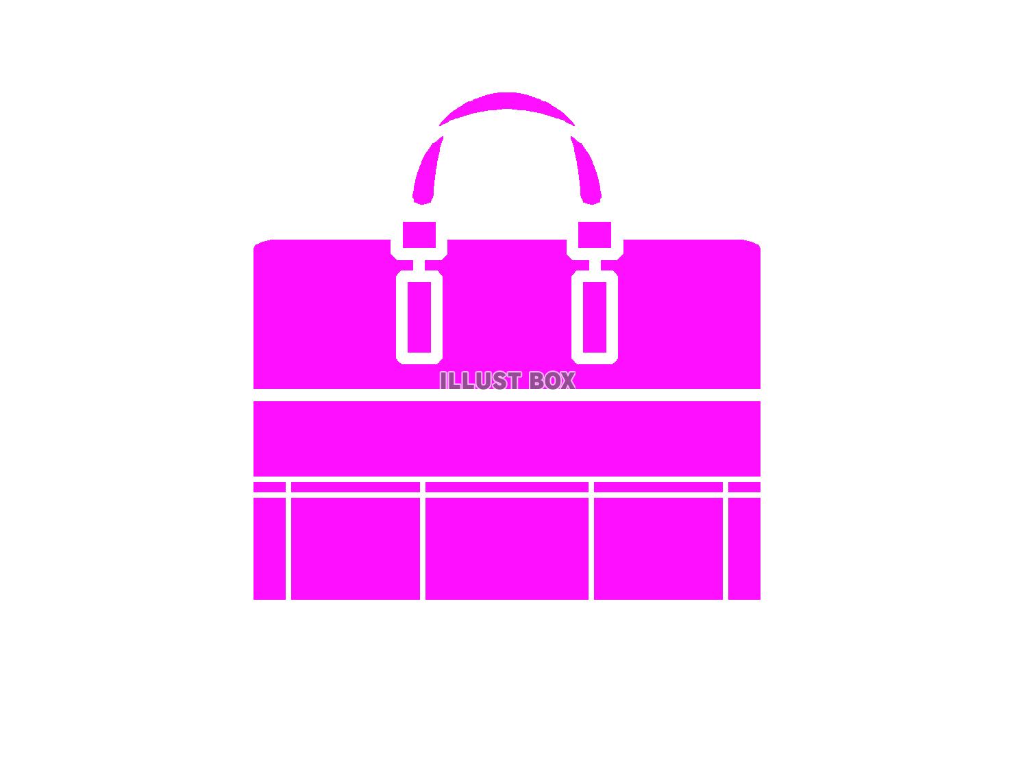 紫色のビジネスバッグのシルエット