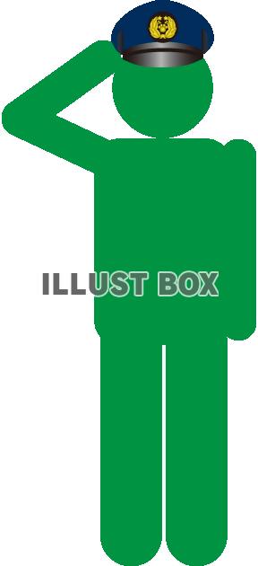 ピクトおまわりさん（透過PNG）