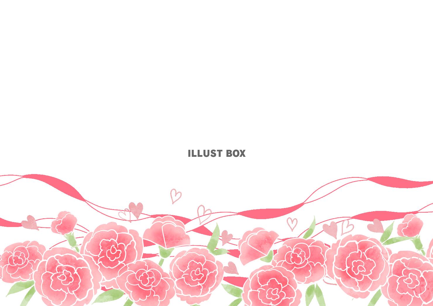 カーネーションフレーム2（リボン）