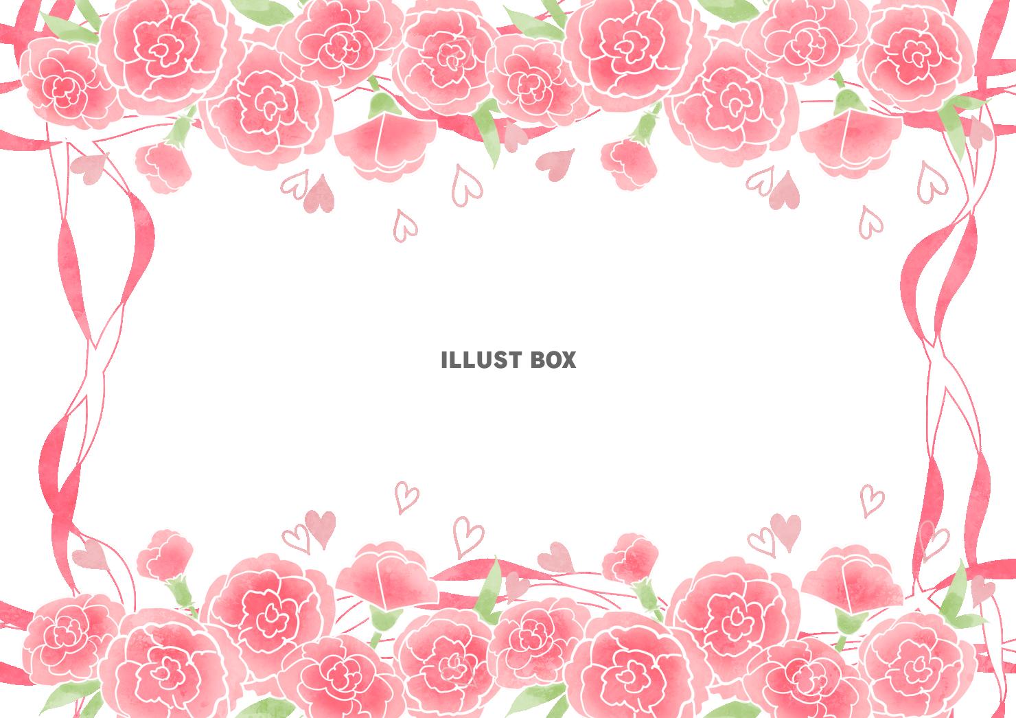 カーネーションフレーム3（リボン）