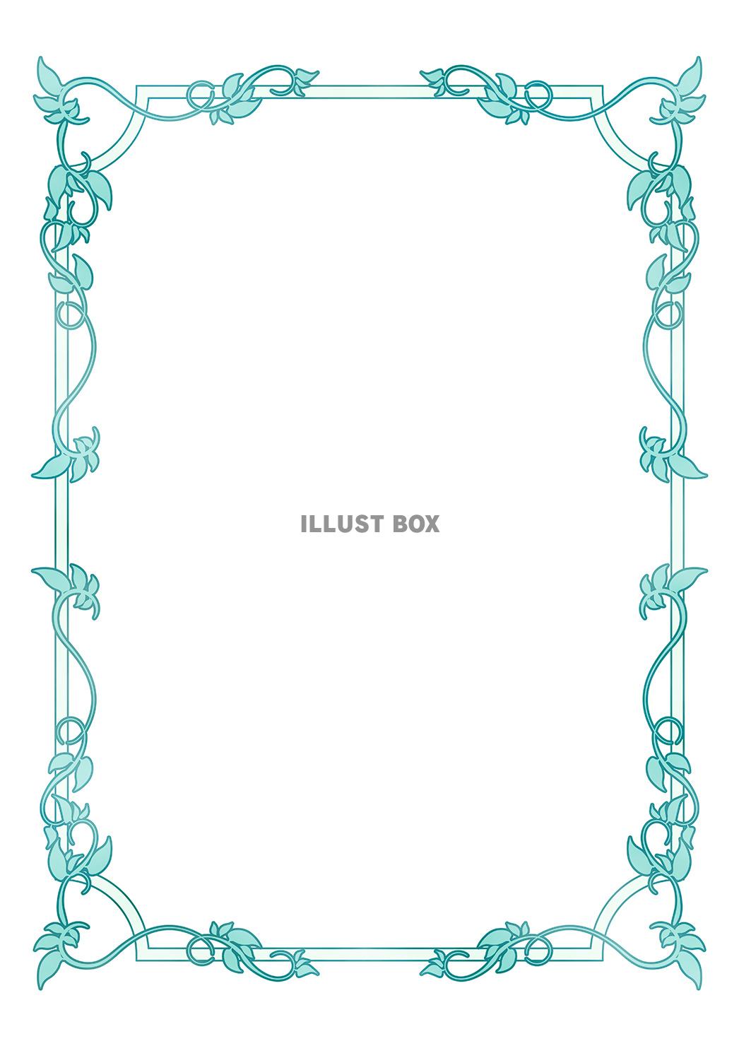 アンティーク風植物のフレーム