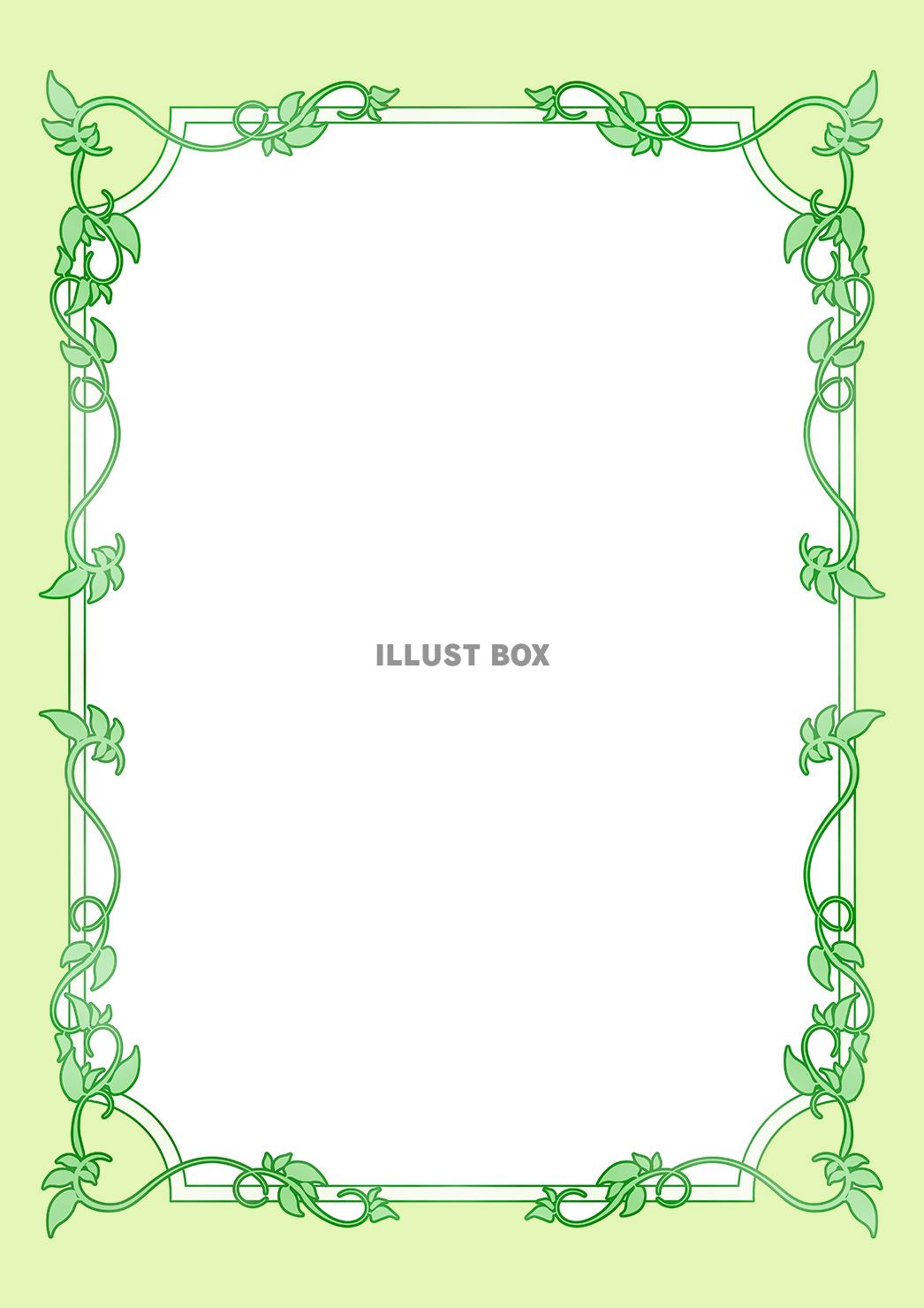 アンティーク風植物のフレーム