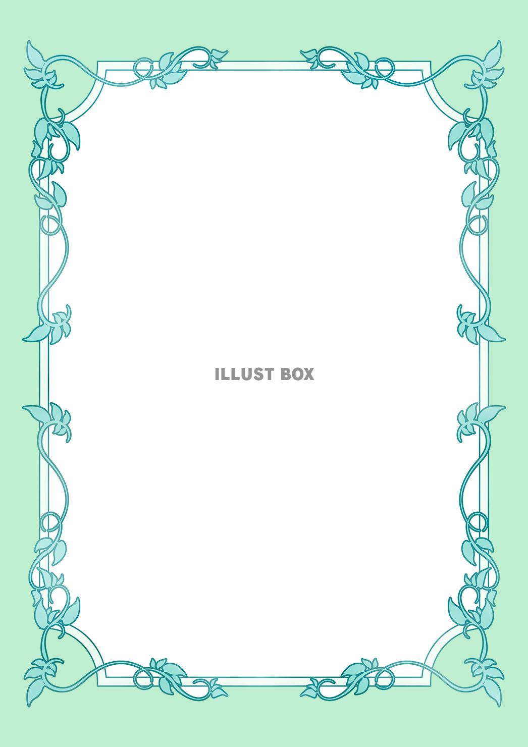 アンティーク風植物のフレーム