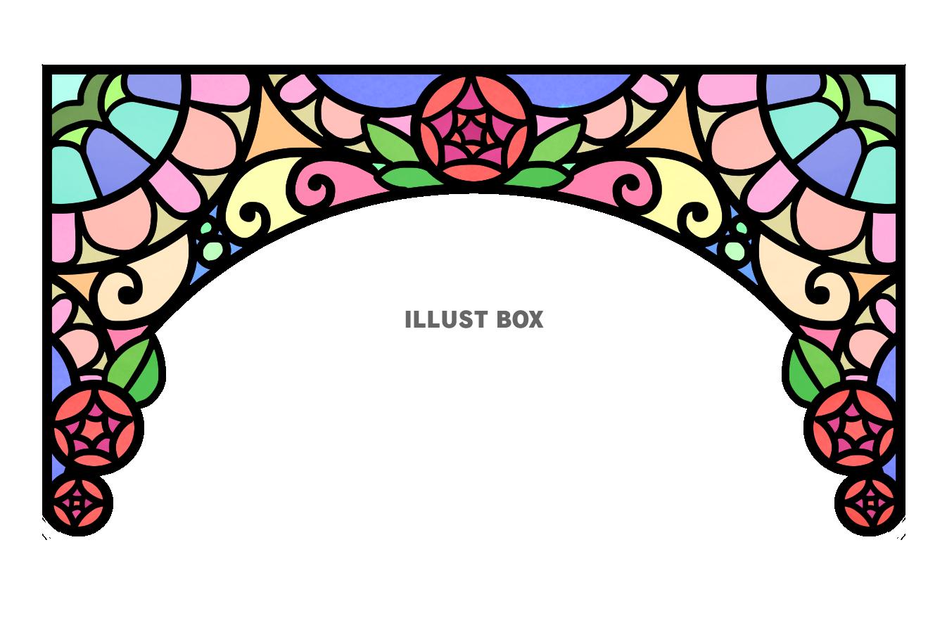 ステンド風フレーム・赤いバラ