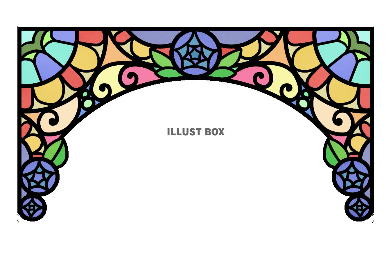 ステンド風フレーム・青いバラ