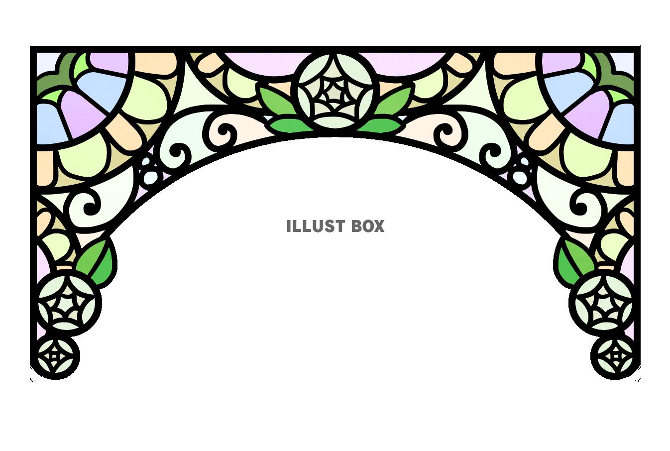 ステンド風フレーム・白いバラ