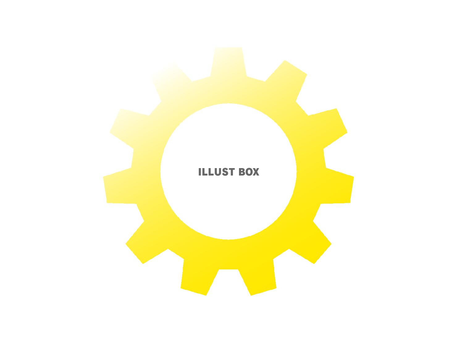 黄色のグラデーションの歯車のアイコン