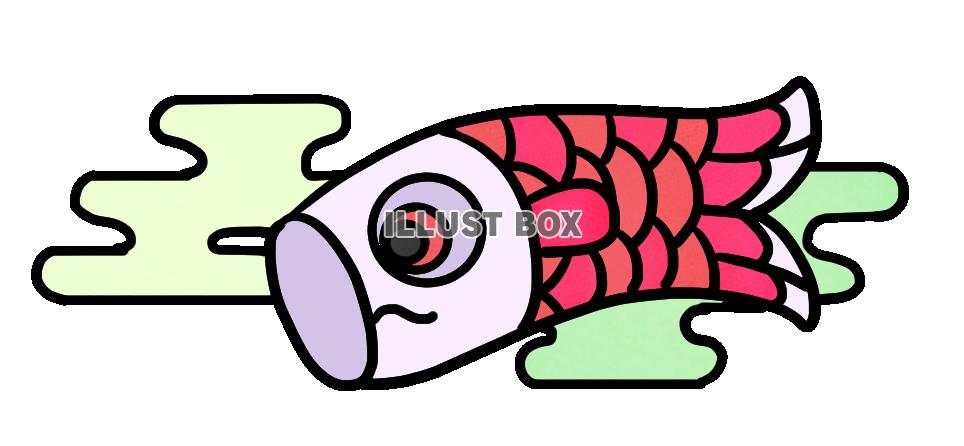 ステンドグラス風こいのぼり・赤