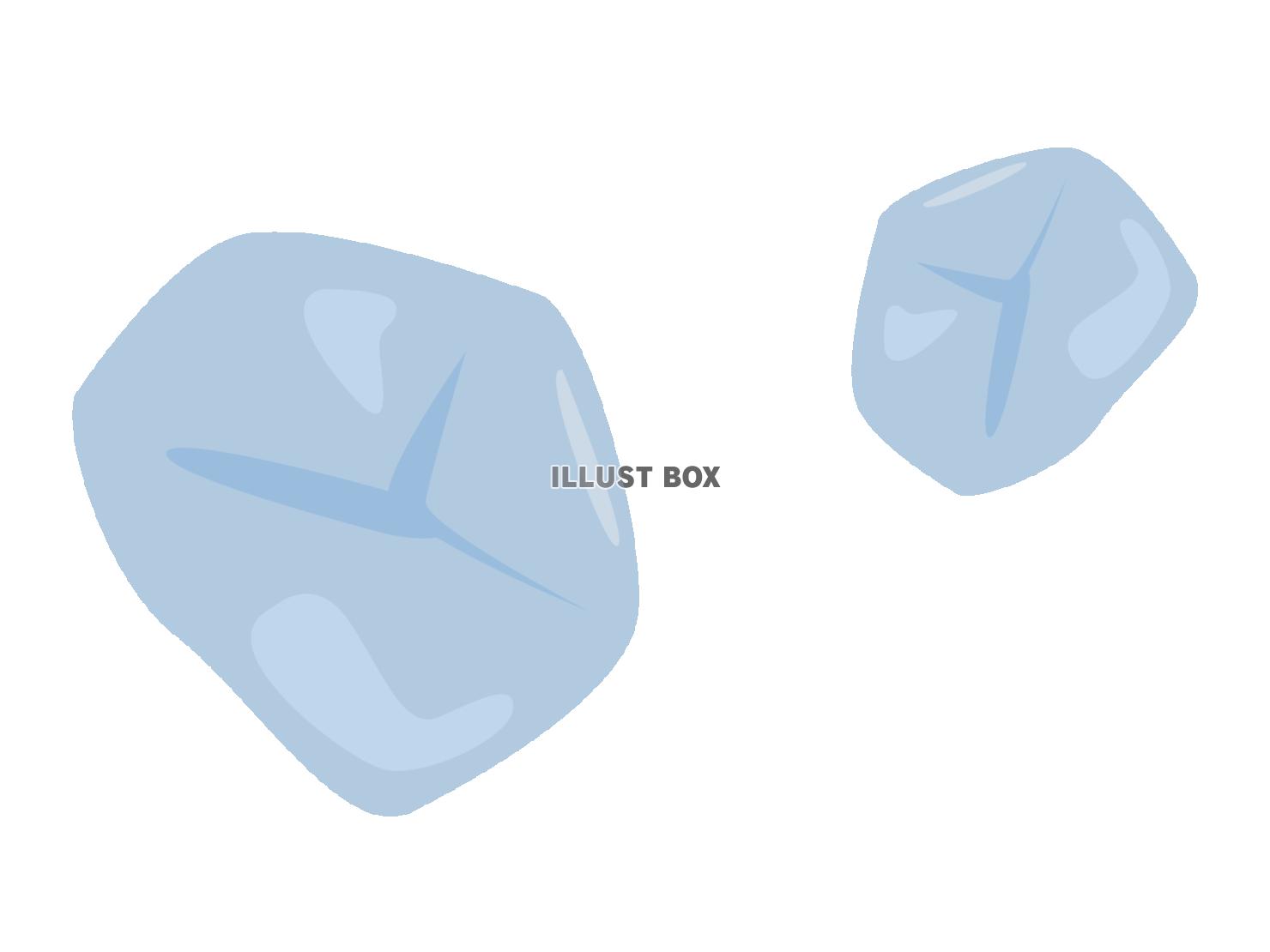 ２つ転がるごろっとした氷