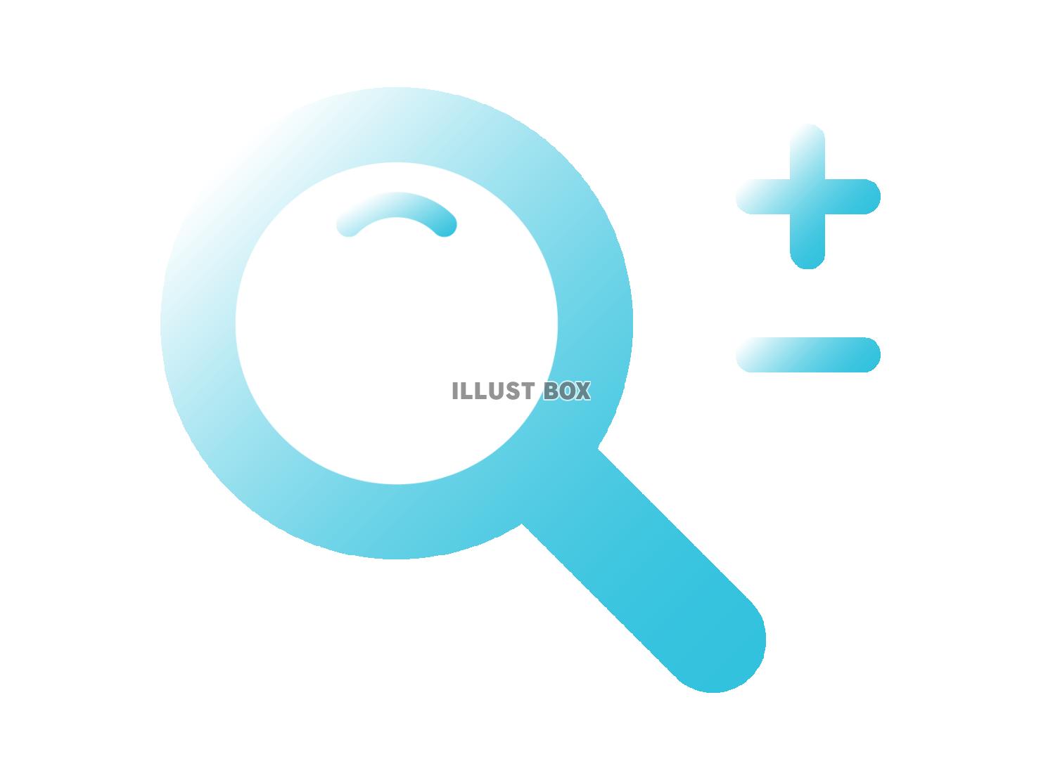 検索イメージのシンプルな虫眼鏡のイラスト