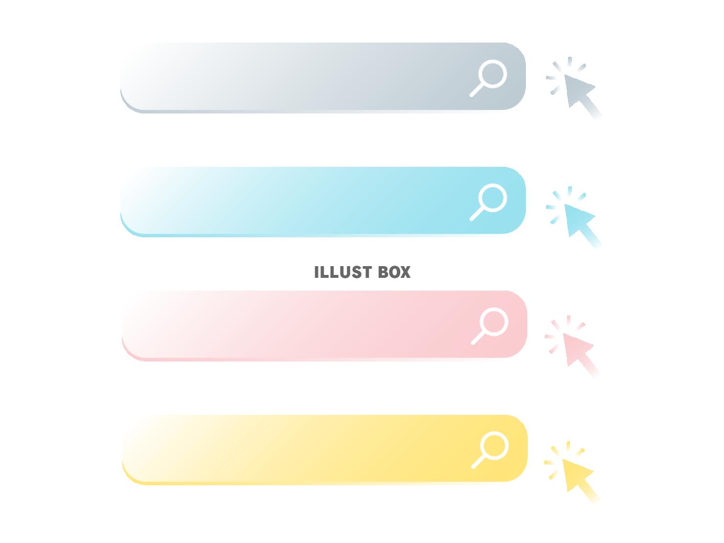 カラフルな検索ボックスのフレームセット