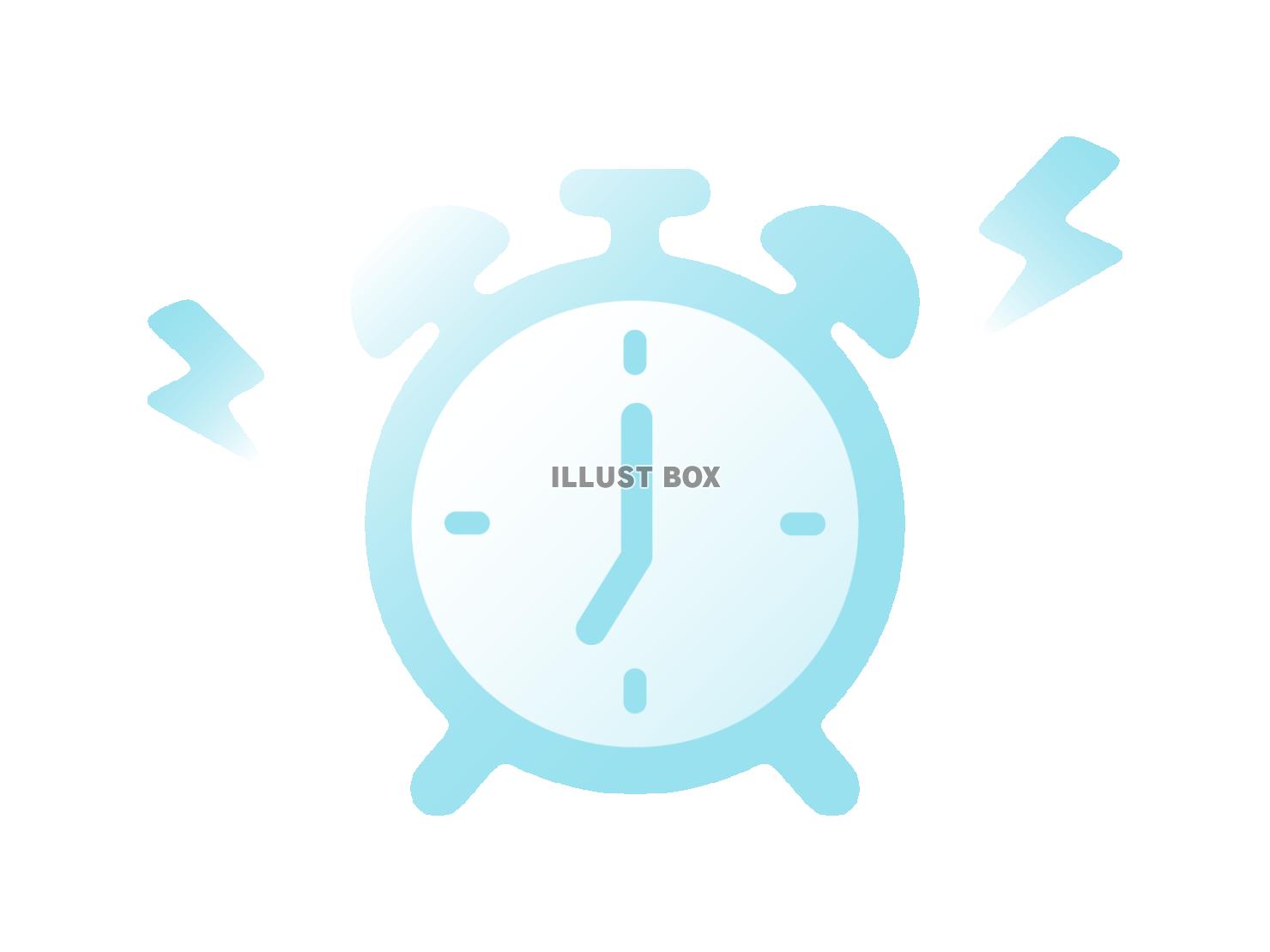 ブルーのシンプルな目覚まし時計のアイコン